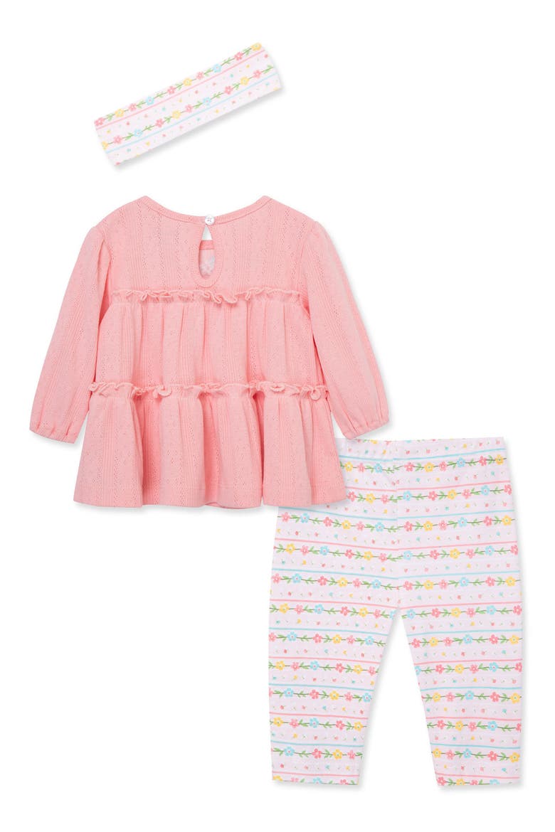 Garland Floral Tunic, Leggings & Headband Set, Alternate, color, PINK