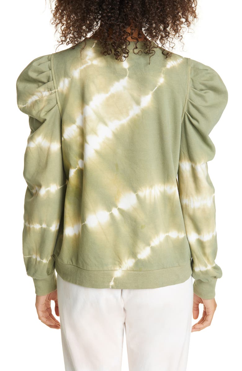 Nicole Miller Tie Dye Puff Sleeve Sweatshirt, Alternate, color,