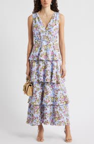 Chelsea28 Floral Tiered Maxi Dress