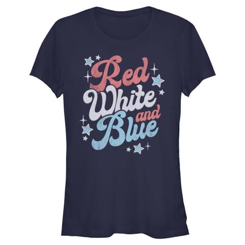 Juniors Lost Gods Red White And Blue Quote T Shirt