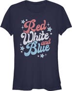 Lost Gods Juniors Lost Gods Red White And Blue Quote T Shirt