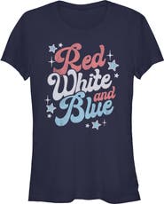 Lost Gods Juniors Lost Gods Red White And Blue Quote T Shirt