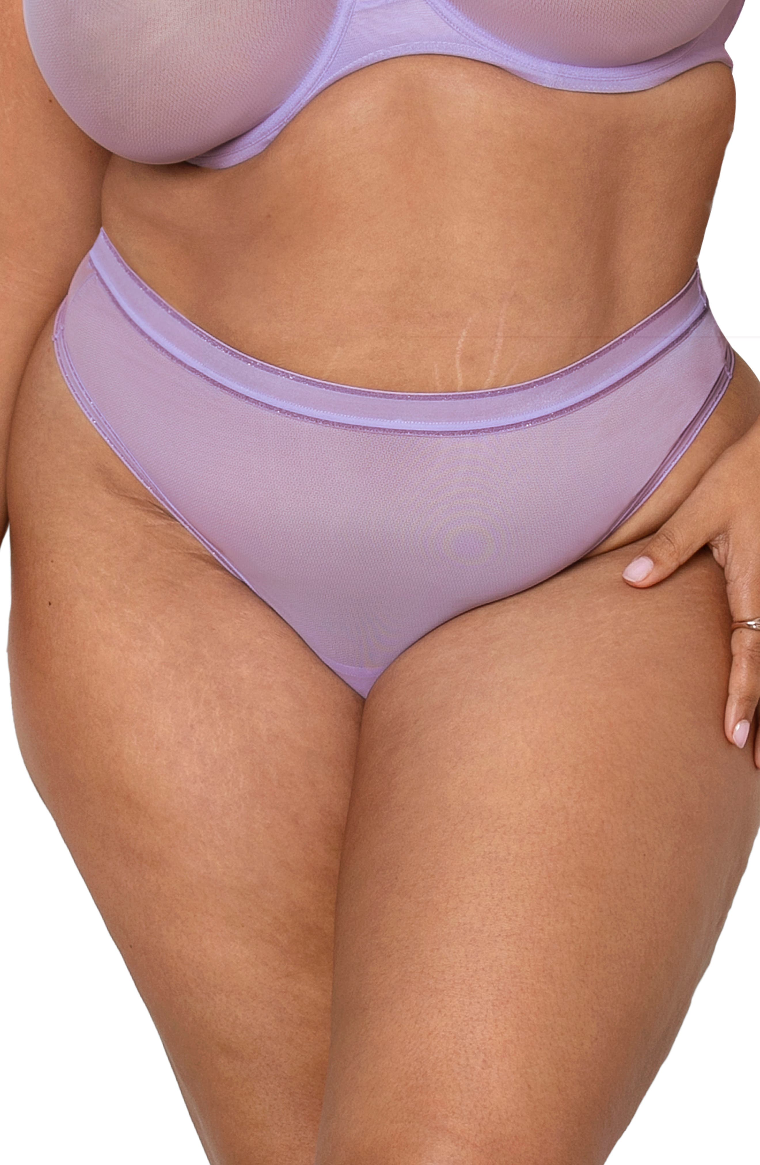 High Cut Mesh Thong