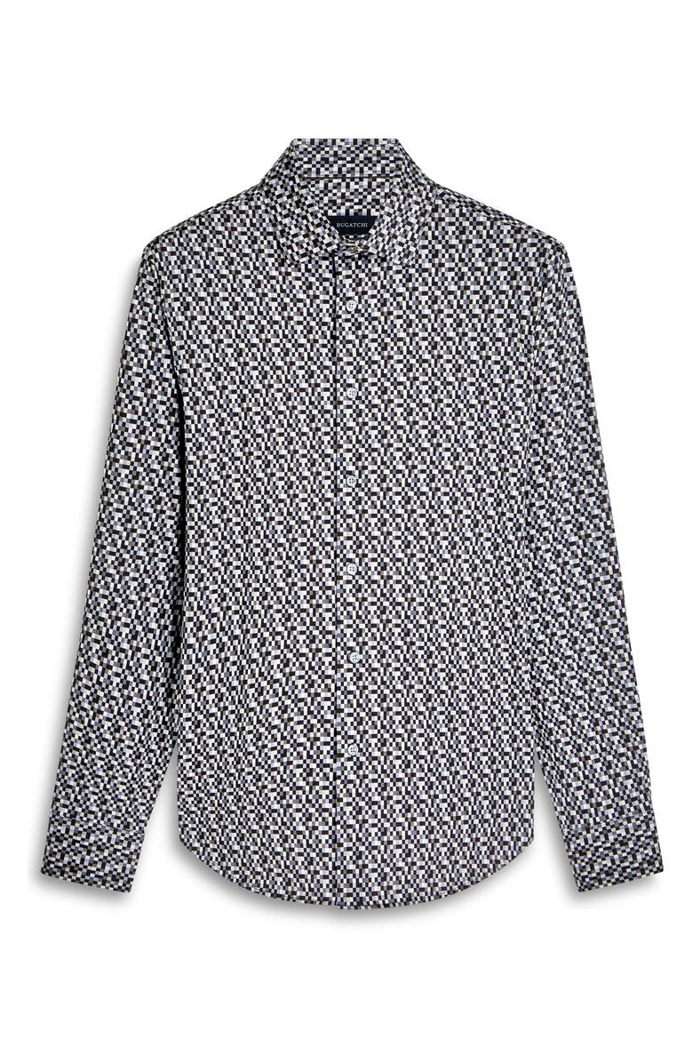 Bugatchi James OoohCotton<sup>®</sup> Geo Print Button-Up Shirt, Alternate, color, 