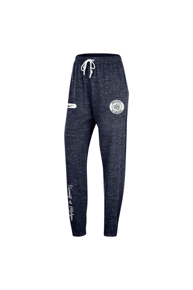 Women's Nike Navy Michigan Wolverines Gym Vintage Multi-Hit Jogger Pants, Alternate, color, Navy