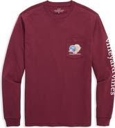 vineyard vines Football Turkey Long Sleeve Cotton Graphic T-Shirt