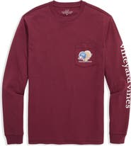 vineyard vines Football Turkey Long Sleeve Cotton Graphic T-Shirt