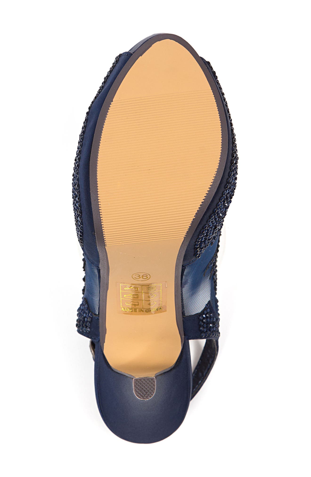 LADY COUTURE Dream Peep Toe Slingback Pump, Alternate, color, Navy