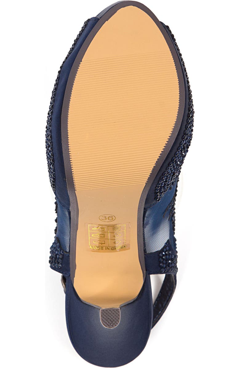 LADY COUTURE Dream Peep Toe Slingback Pump, Alternate, color, Navy