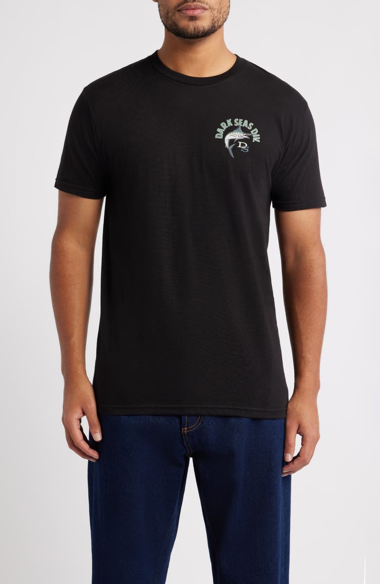 DARK SEAS Fly the Flag Cotton Graphic T-Shirt, Main, color, Black