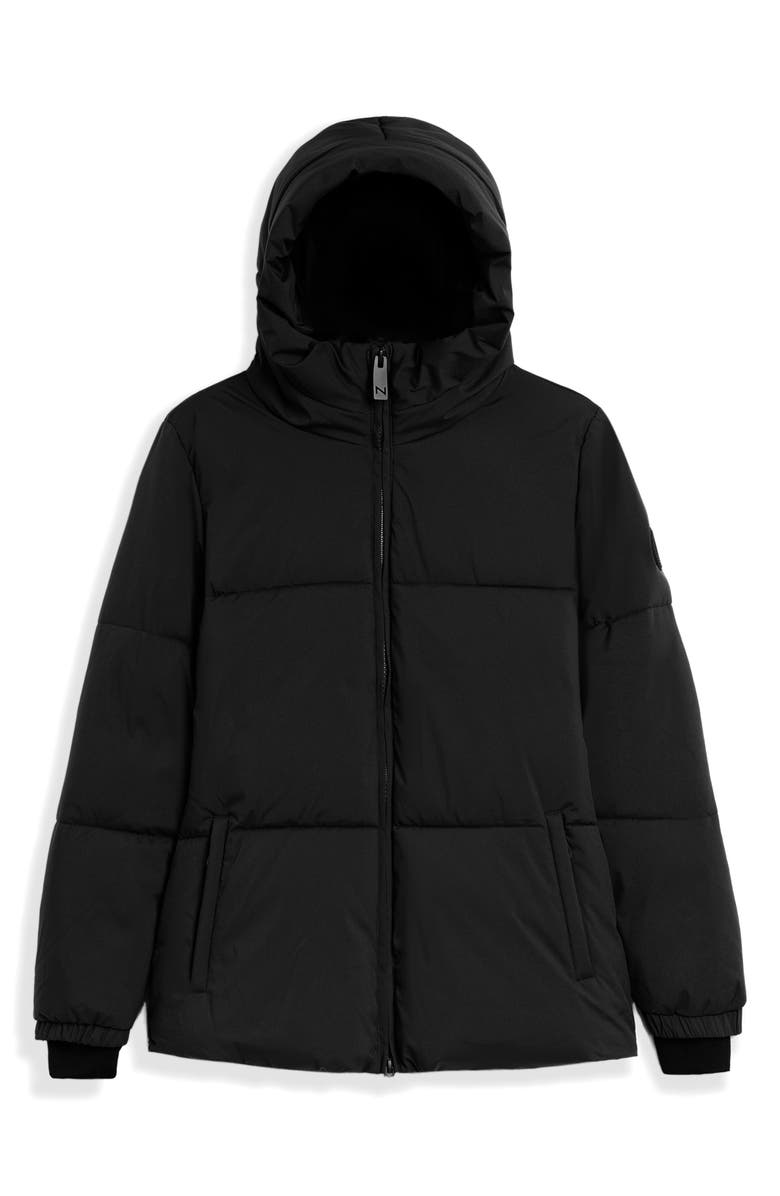 Noize Stacy Water Resistant Hooded Puffer Jacket, Alternate, color, Black
