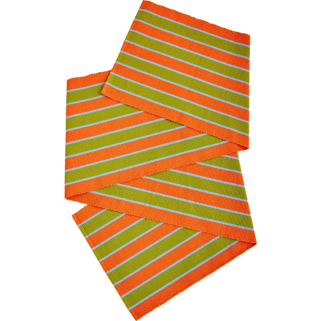 Dusen Dusen Stripe Cotton Table Runner in Saffron