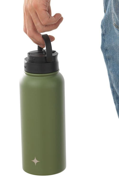 Joyjolt Stainless Steel Water Bottle In Green