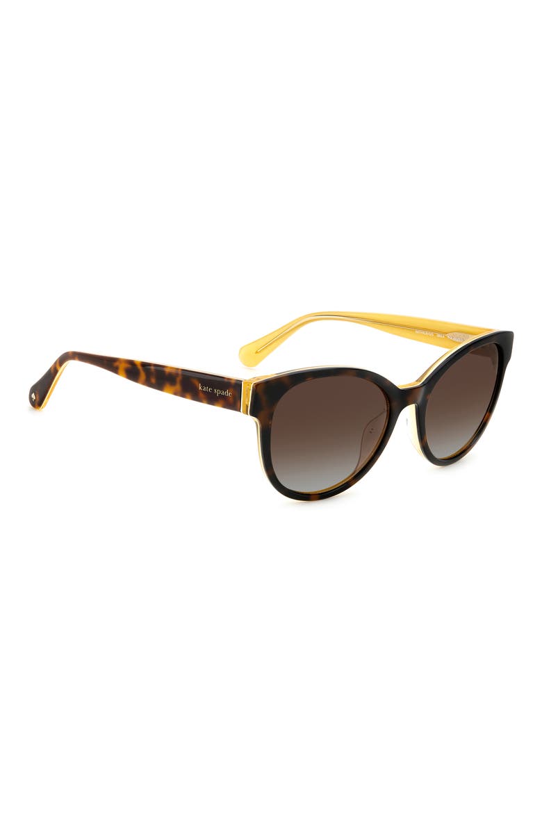 nathalie 55mm gradient round sunglasses, Alternate, color, YELLOW/HAVANA