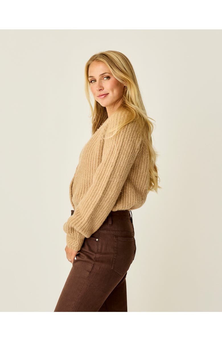 Carve Designs Daphne Wool Cardigan, Alternate, color, Camel