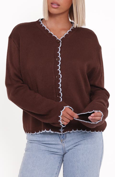 Ruby Scallop Cardigan