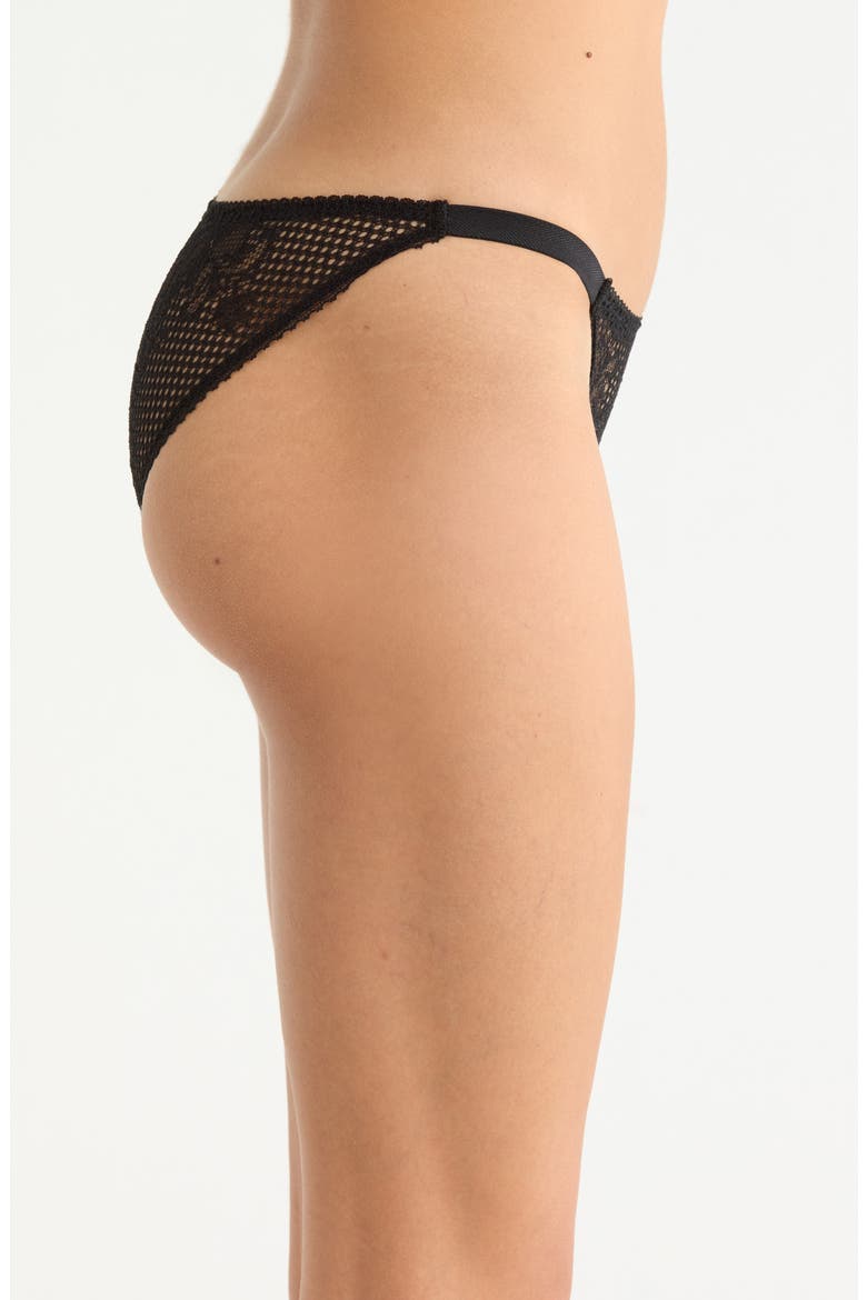 Intimately FP Graphic Edge French Bikini, Alternate, color, BLACK