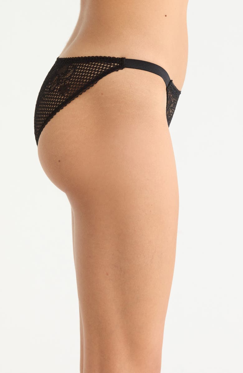 Free People Intimately FP Graphic Edge French Bikini, Alternate, color, Black
