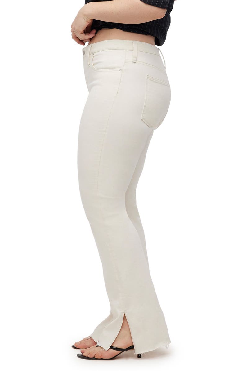 Madewell Kick Out Slit Raw Hem Full Length Jeans, Alternate, color, Vintage Canvas