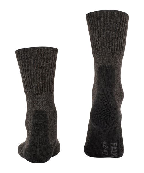Falke Tk1 Adventure Wool Hiking Socks In Black
