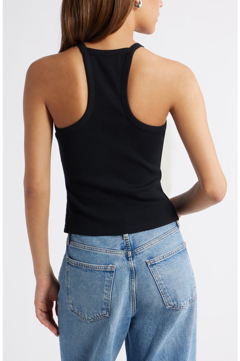Rib Racerback Camisole, Alternate, color, BLACK