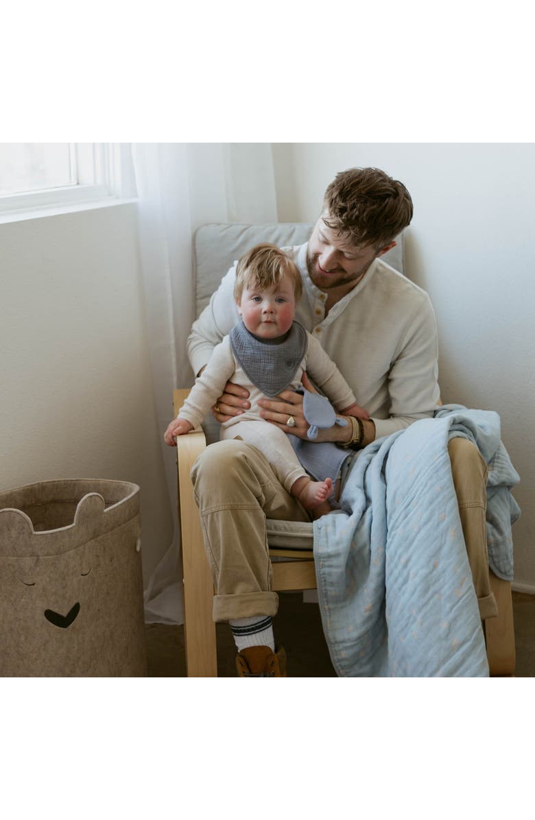 Parker Baby Co. Muslin Bandana Bibs, Alternate, color, Stormy