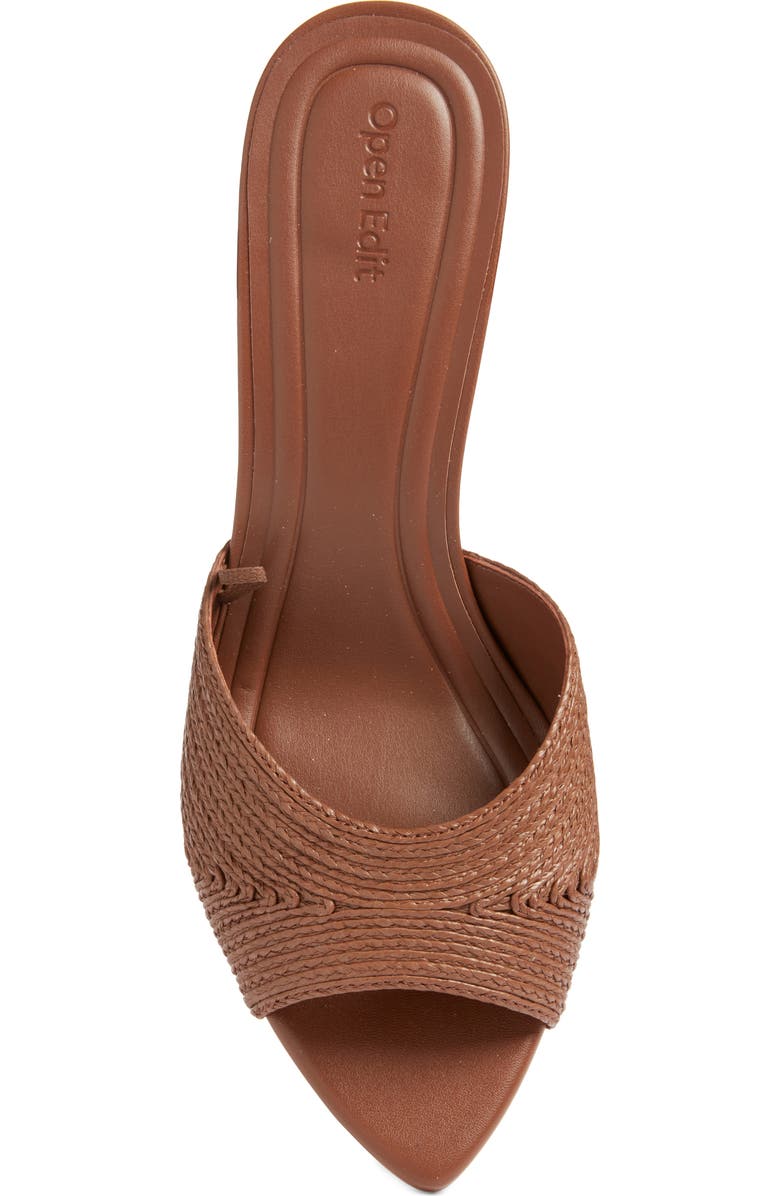 Open Edit Micah Heeled Sandal, Alternate, color, Brown Russet
