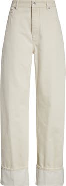 Bottega Veneta Turned Up Straight Leg Jeans | Nordstrom