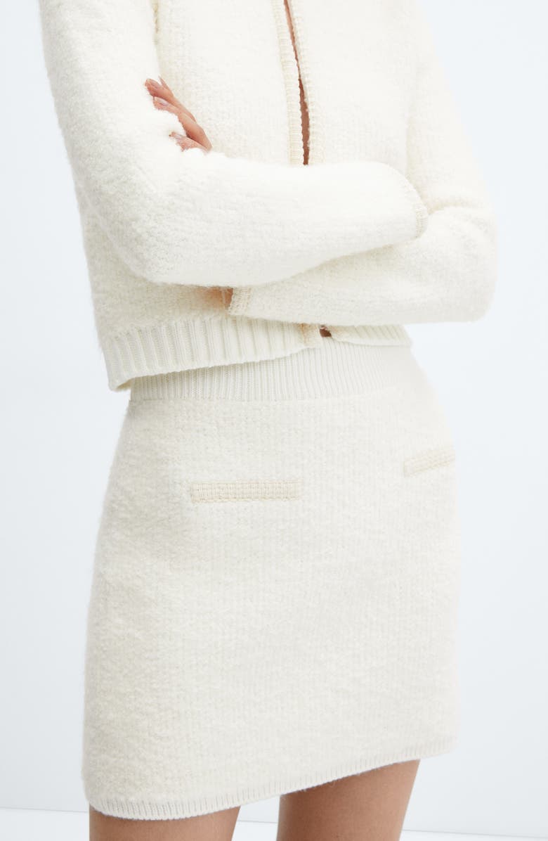 MANGO Contrast Tweed Cardigan, Alternate, color,