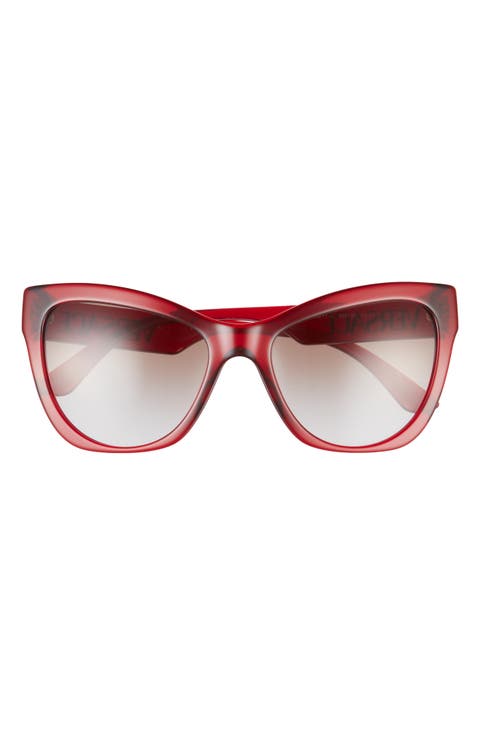 56mm Gradient Cat Eye Sunglasses