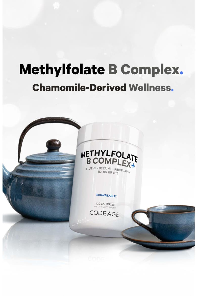 Methylfolate B Complex - Folate Riboflavin B6 & B12, Alternate, color, White