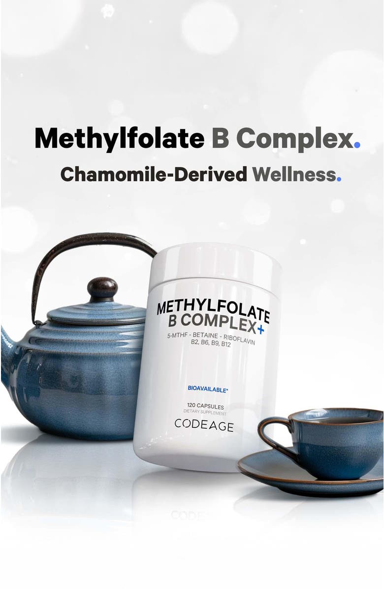 Codeage Methylfolate B Complex - Folate Riboflavin B6 & B12, Alternate, color, White