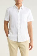 Nordstrom Short Sleeve Linen Blend Button-Up Shirt