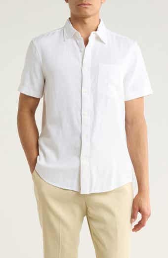 Nordstrom Short Sleeve Linen Blend Button-Up Shirt