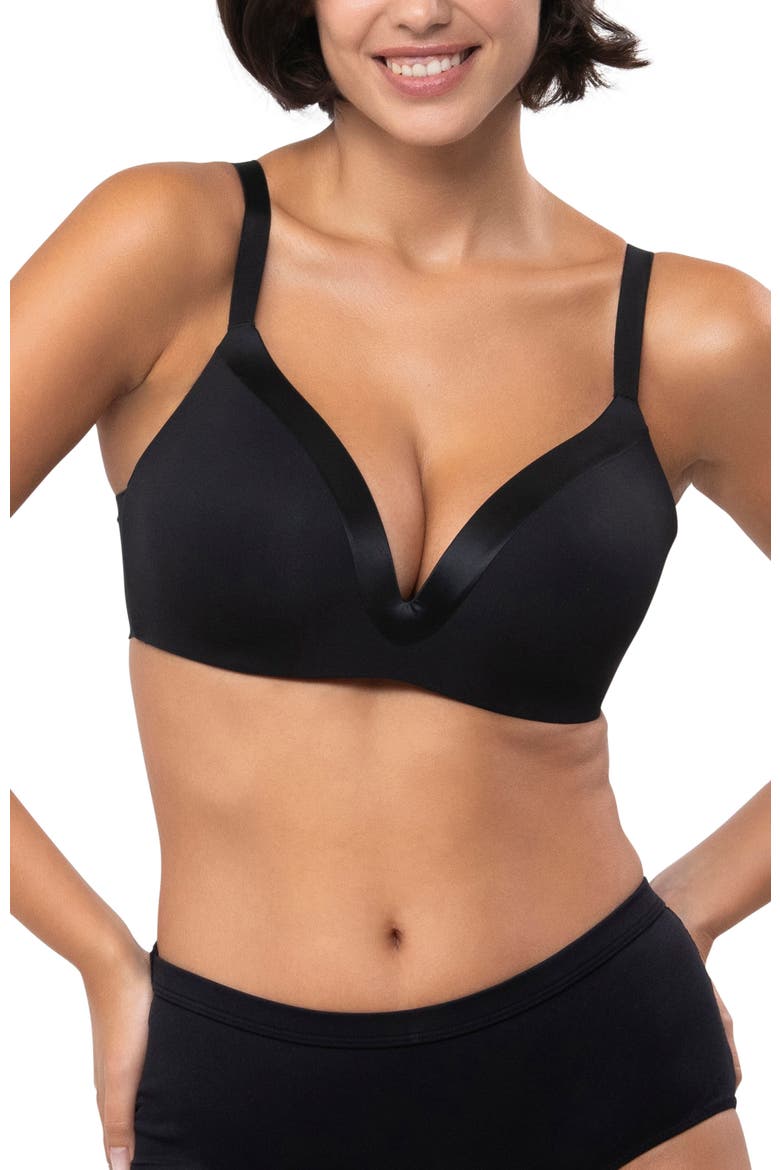 The Satin Grace Bra, Alternate, color, Black