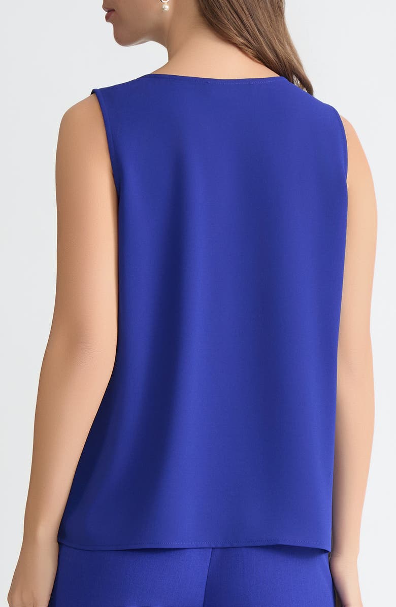 KASPER Pleat Neck Sleeveless Top, Alternate, color, Royal Signature