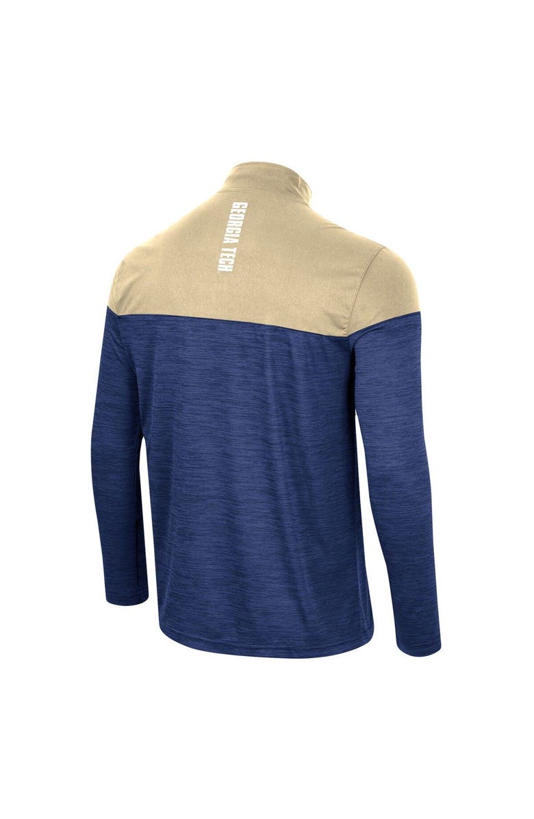 COLOSSEUM Men's Colosseum Gold Georgia Tech Yellow Jackets Positraction Lightweight Quarter-Zip Windshirt, Alternate, color, 