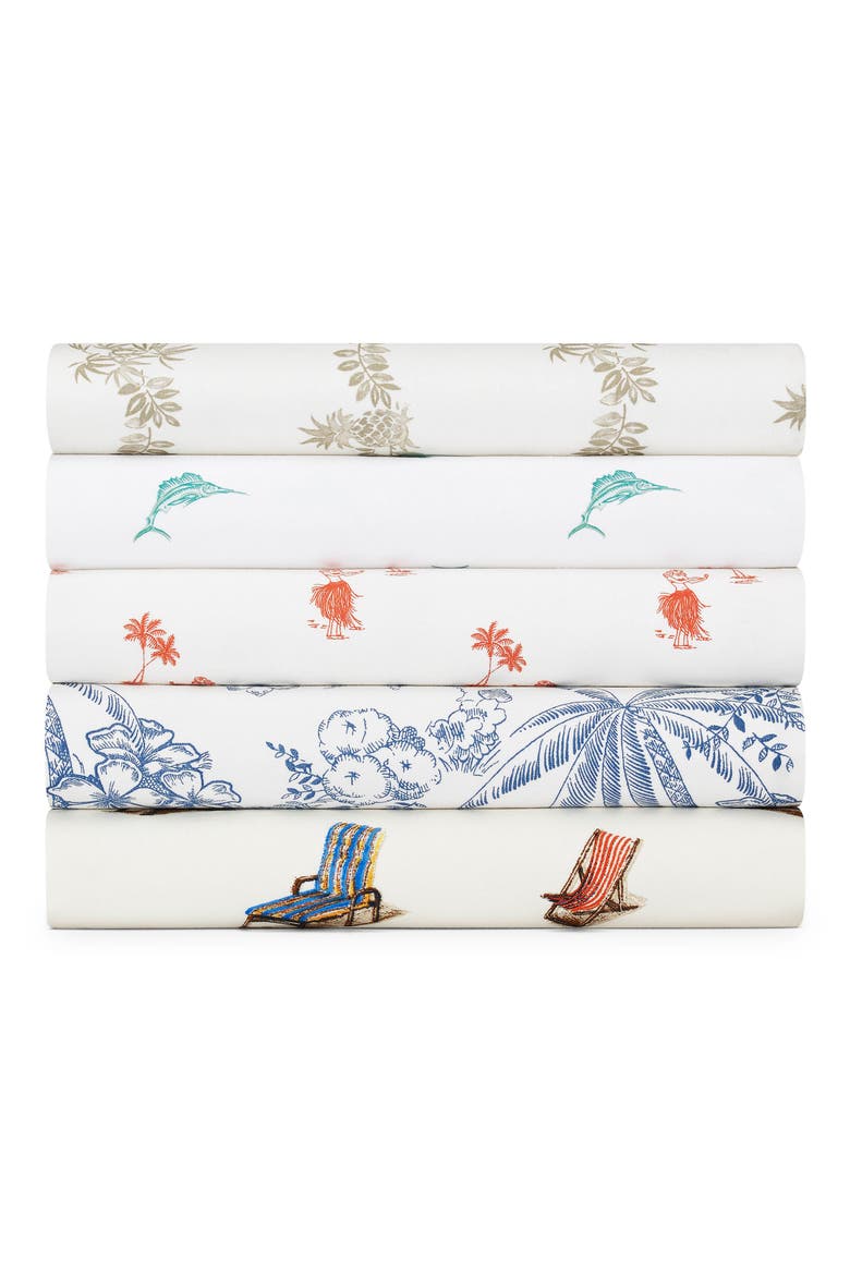 Print 200 Thread Count Sheet Set, Alternate, color, DARK BLUE