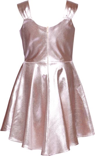 Kids' Metallic Fit & Flare Party Dress