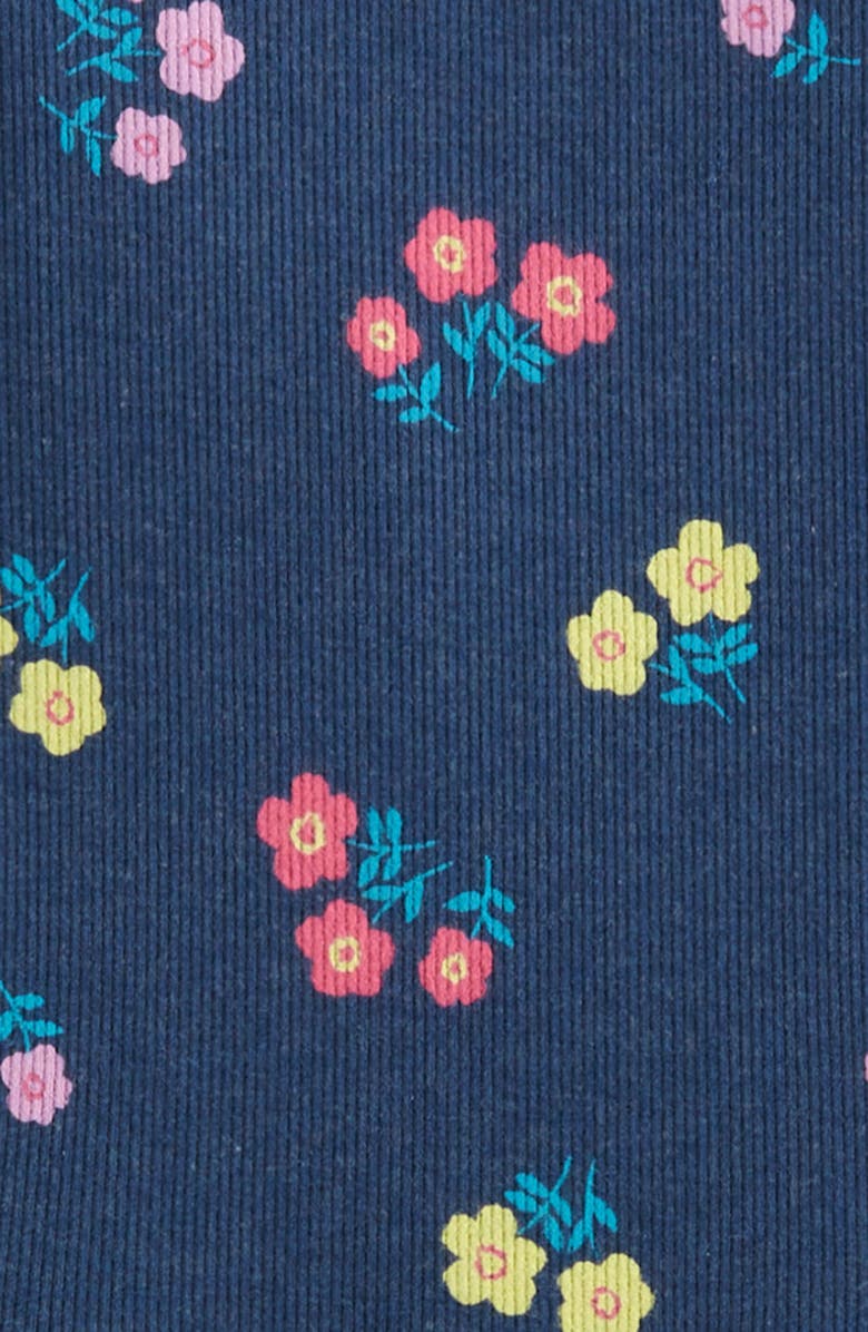 Tucker + Tate Kids' Ruffle Long Sleeve Rib Dress, Alternate, color, Navy Denim Chessie Floral