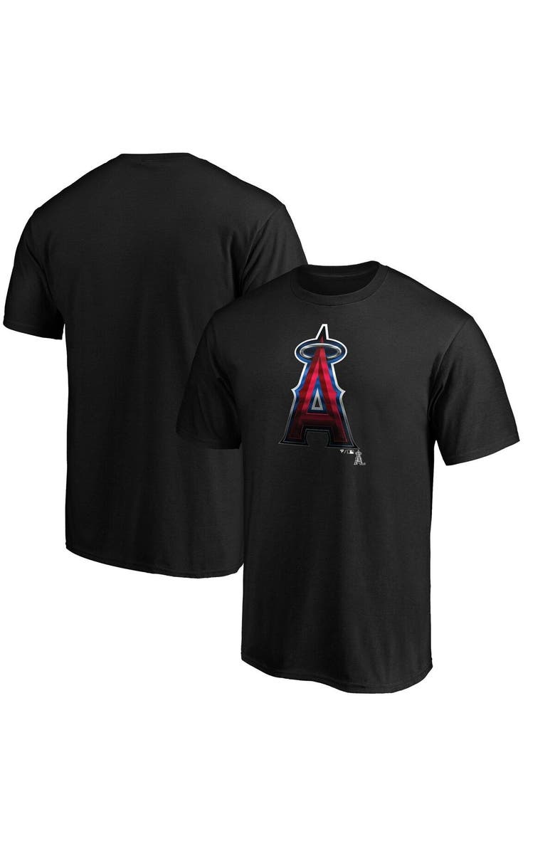 FANATICS Men's Fanatics Branded Black Los Angeles Angels Midnight Mascot Team Logo T-Shirt, Main, color, 
