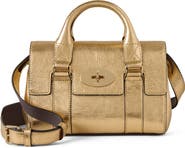 Mulberry Mini Heritage Bayswater Metallic Leather Satchel