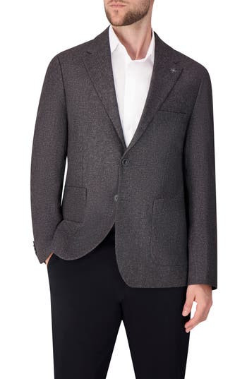 Report Collection Speckled Look Recycled Polyester Blend Sport Coat In Gray