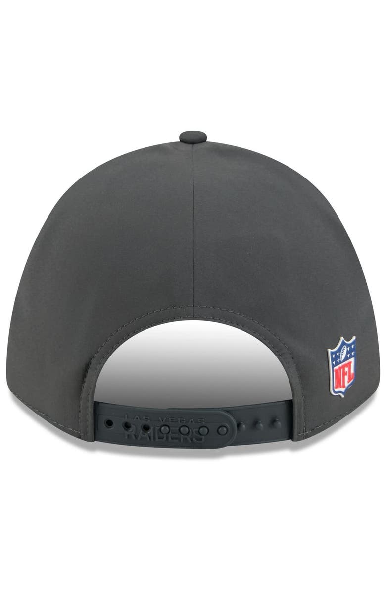 New Era Men's New Era Charcoal Las Vegas Raiders 2025 Sideline Cold Weather 9FORTY M-Crown Adjustable Hat, Alternate, color, Charcoal