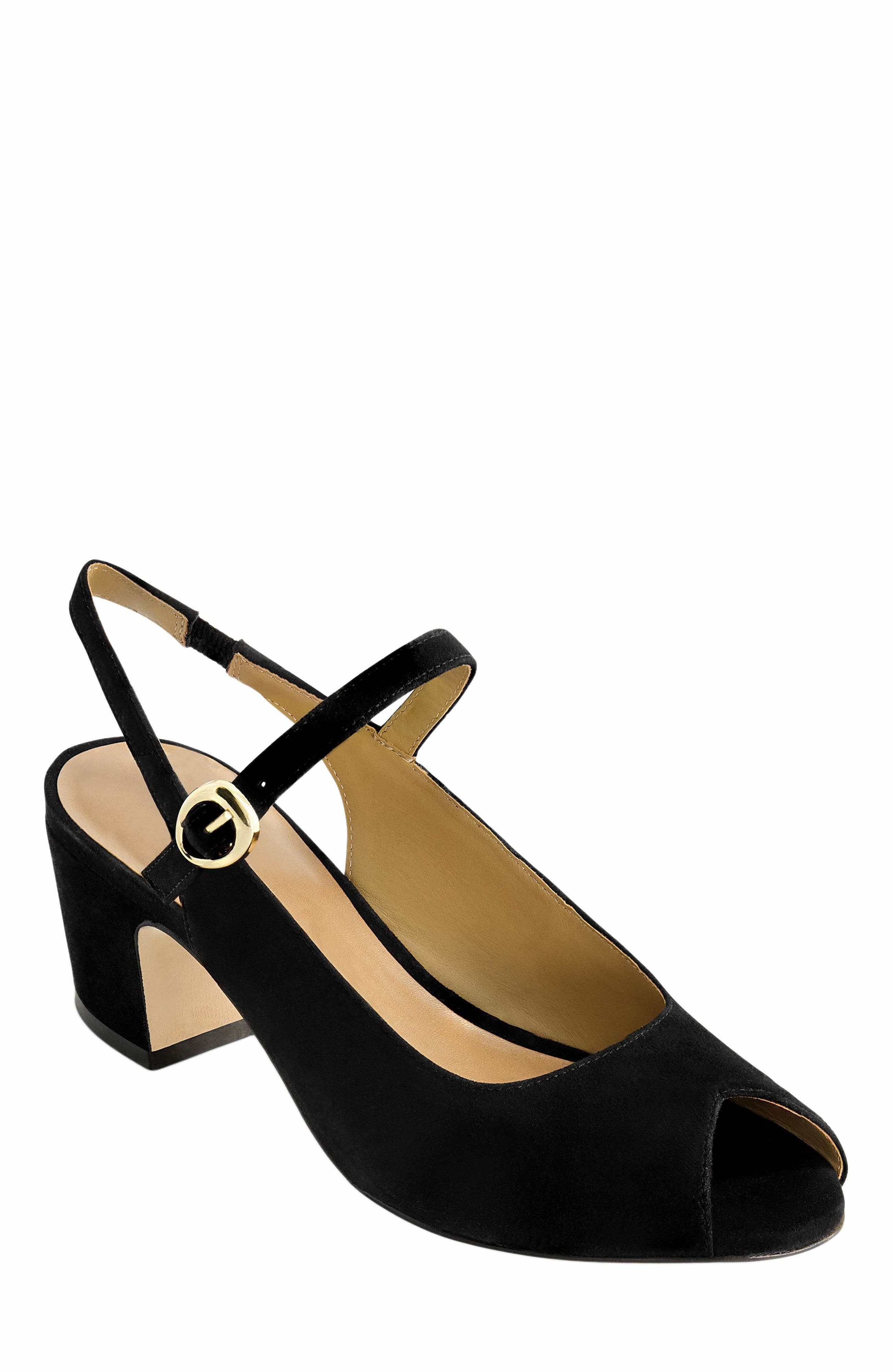 Bernardo Footwear Bailen Mary Jane Peep Toe, Alternate, color, Black