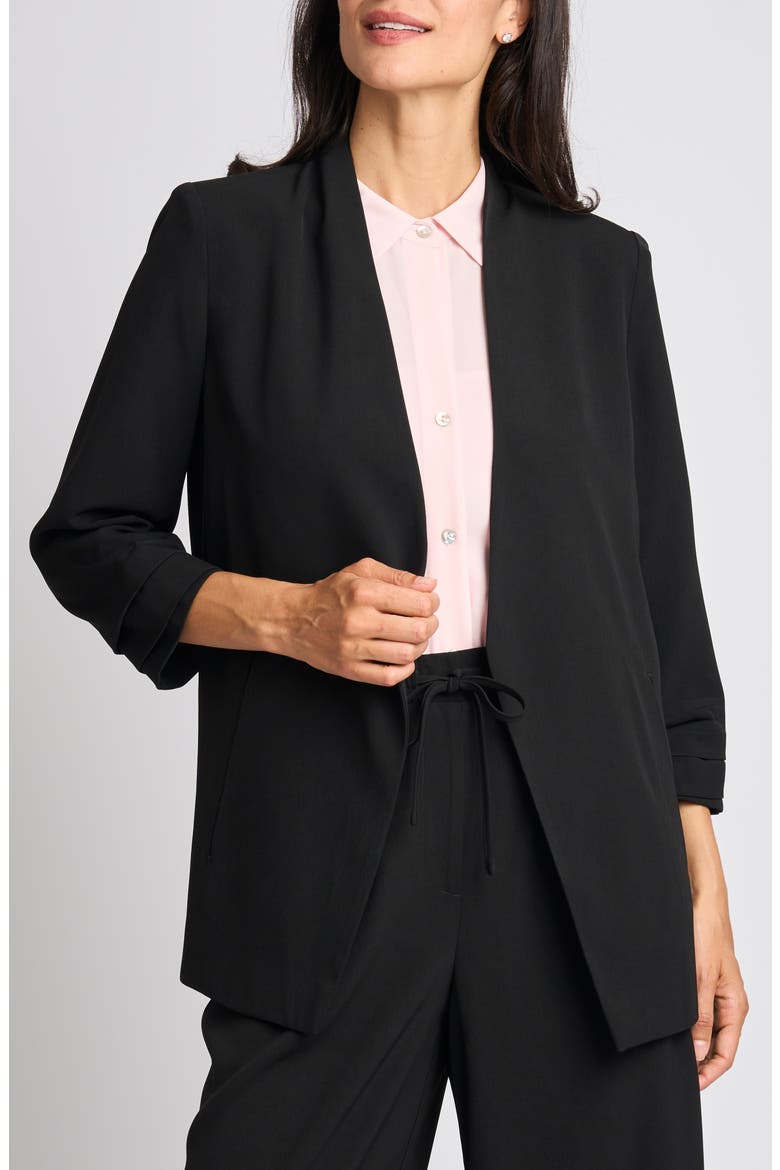 Open Front Blazer, Main, color, RICH BLACK