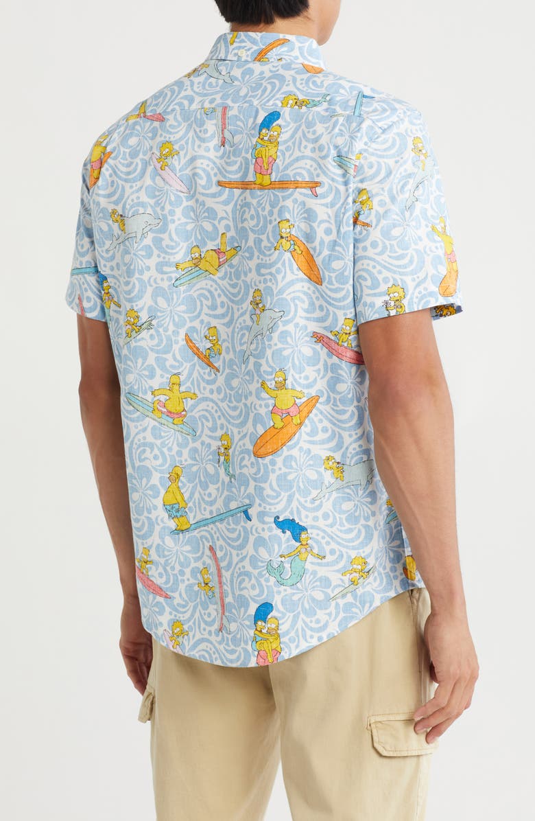 Reyn Spooner The Simpsons Cowabunga Button-Down Shirt, Alternate, color, Chambray