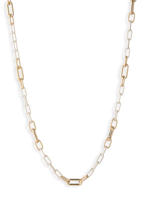 Olwen Two-Tone Link Collar Necklace
