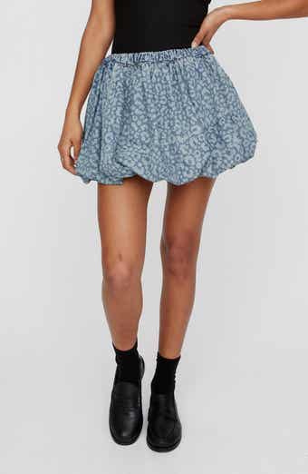 NASTY GAL Leopard Print Bubble Hem Miniskirt