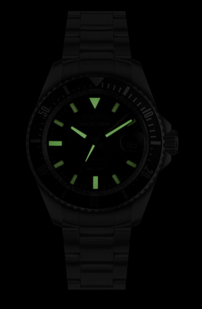 OUT OF ORDER Automatico Quaranta Bracelet Watch, 40mm, Alternate, color, Black